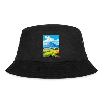 Mourne Mountains Vintage Travel Poster Souvenir - Bucket Hat - black - Front - Lela (165cm)
