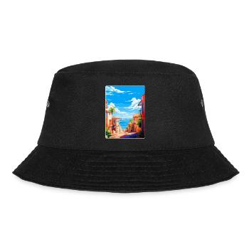 Palma Nova Spain Vintage Travel Poster Souvenir - Bucket Hat - black - Front - Lela (165cm)