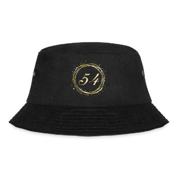 54 - Bucket Hat - Schwarz - Vorne