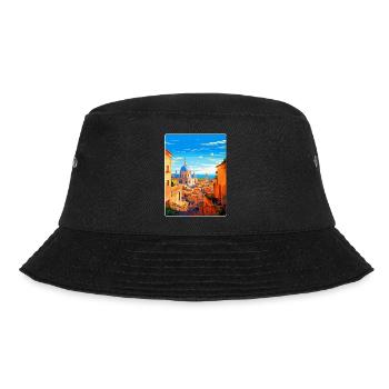 Rome Italy Vintage Travel Poster Souvenir Souvenir - Bucket Hat - black - Front - Lela (165cm)