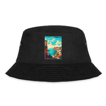 Lagos Portugal Vintage Reiseplakat Souvenir WPA - Bucket Hat - Schwarz - Vorne - Lela (165cm)
