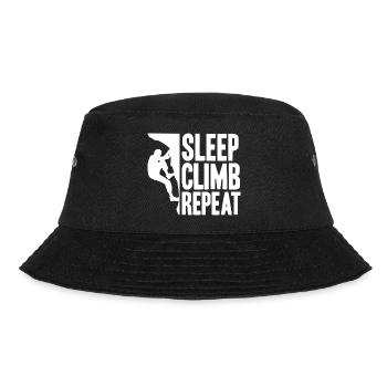 Bouldern Boulder Bergsteiger Klettern - Bucket Hat - Schwarz - Vorne