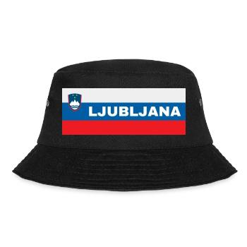 Ljubljana City in Slovenian Flag - Bucket Hat - black - Front - Lela (165cm)