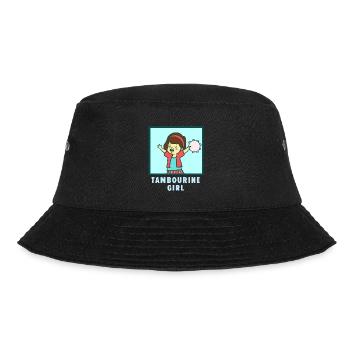 Strahlendes Kleinkind Tamburin - Bucket Hat - Schwarz - Vorne