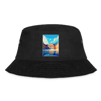 Versailles Frankreich Vintage Reiseplakat Souvenir - Bucket Hat - Schwarz - Vorne - Lela (165cm)