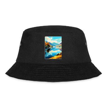 Ullswater Lake District Travel Poster Souvenir WPA - Bucket Hat - black - Front - Lela (165cm)
