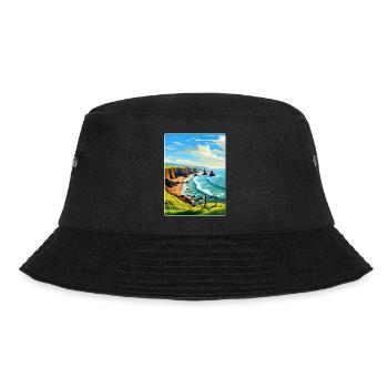 Hartland Quay Devon Vintage Travel Poster Souvenir - Bucket Hat - black - Front - Lela (165cm)