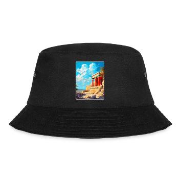 Knossos Palace Greece Vintage Travel Poster WPA - Bucket Hat - black - Front - Lela (165cm)