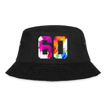 NUMMER 60 JAHRE ALT 60. GEBURTSTAG - Bucket Hat - Schwarz - Vorne - Lela (165cm)