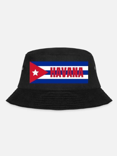 Havanna-Stadt unter kubanischer Flagge - Bucket Hat - Schwarz
