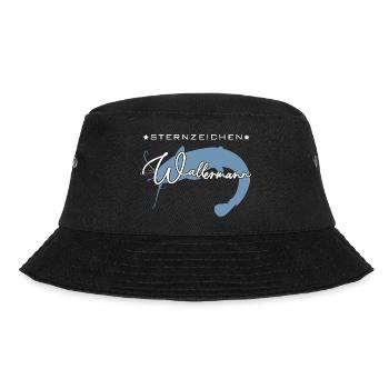 Sternzeichen Wallermann lustiger Wallerspruch Wels - Bucket Hat - Schwarz - Vorne - Lela (165cm)