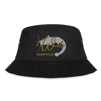 Welsdompteur Welsflüsterer Welsangler - Bucket Hat - Schwarz - Vorne - Lela (165cm)