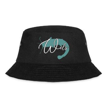 Wels Waller angeln Sportfischen Flussmonster - Bucket Hat - Schwarz - Vorne