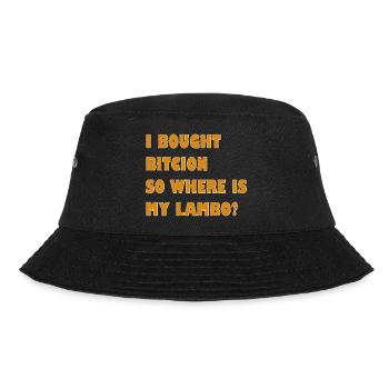 Krypto Meme: Wo ist mein Lambo? - Bucket Hat - Schwarz - Vorne - Lela (165cm)