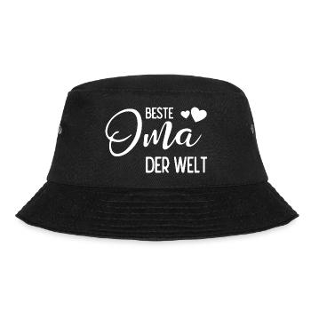 Beste Oma der Welt - Bucket Hat - Schwarz - Vorne - Lela (165cm)