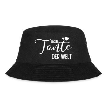 Beste Tante der Welt - Bucket Hat - Schwarz - Vorne - Lela (165cm)