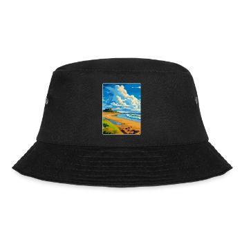 Northumberland Coast Anob Affiche de voyage souvenir - Bob - noir - Devant - Lela (165cm)