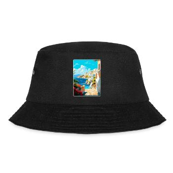 Milos Grèce Vintage Affiche de voyage WPA Souvenir - Bob - noir - Devant - Lela (165cm)