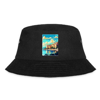 Cannes France Vintage Travel Poster WPA Souvenir - Bucket Hat - black - Front - Lela (165cm)