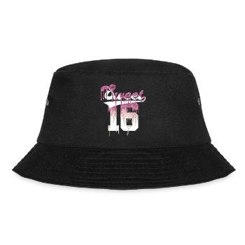 SWEET 16 FINALLY 16. GEBURTSTAG - Bucket Hat - Schwarz - Vorne - Lela (165cm)