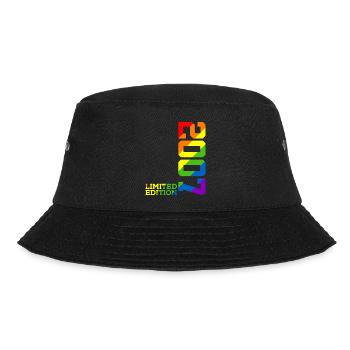 LGBTQ 2007 REGENBOGEN QUEER 18. GEBURTSTAG PRIDE - Bucket Hat - Schwarz - Vorne - Lela (165cm)