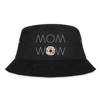 MOM WOW! Geschenk zum Muttertag - Bucket Hat - Schwarz - Vorne - Lela (165cm)