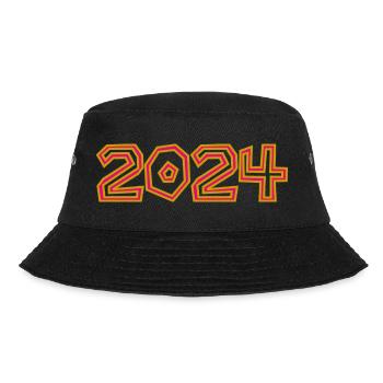2024. YEAR. HAPPY NEW YEAR. NEW YEAR'S EVE - Bucket Hat - black - Front - Lela (165cm)