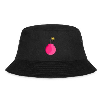 Bombe Symbol Rosa - Bucket Hat - Schwarz - Vorne