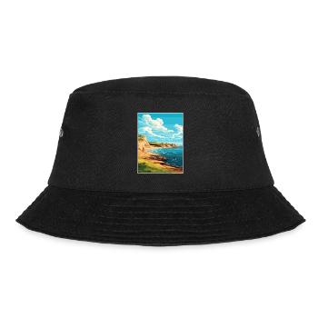 Valdes Halbinsel Argentinien Vintage Reiseposter - Bucket Hat - Schwarz - Vorne