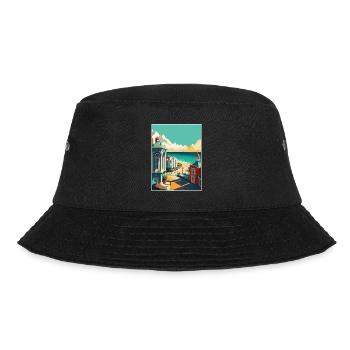Brighton Pier Seascape Uk Vintage Reiseposter - Bucket Hat - Schwarz - Vorne