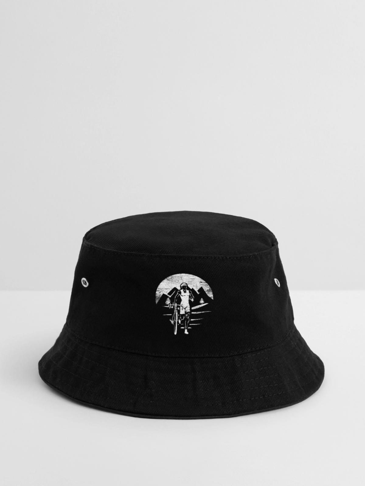 Zäher Triathlet Schwimmstrecke - Bucket Hat - Schwarz - Vorne