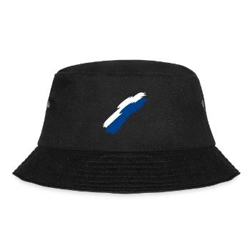 Finnland Fahne Farben - Bucket Hat - Schwarz - Vorne