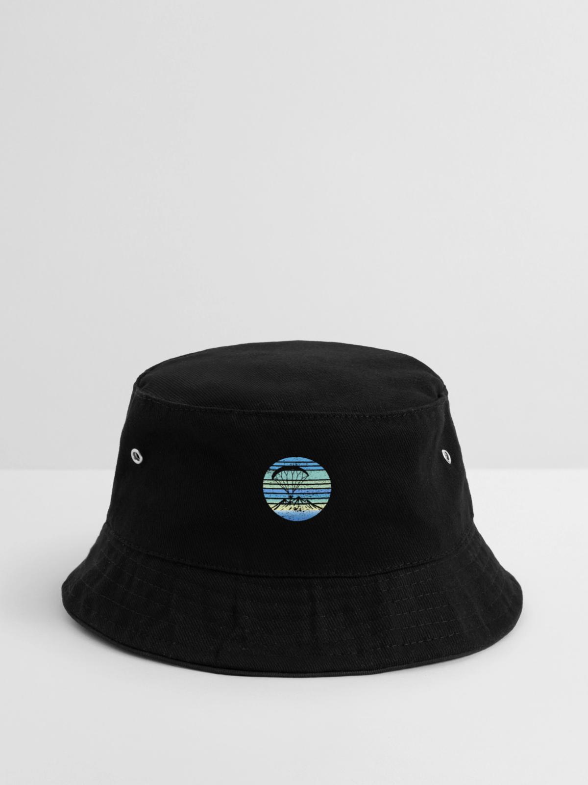 Paramotoring Retro Design - Bucket Hat - Schwarz - Vorne