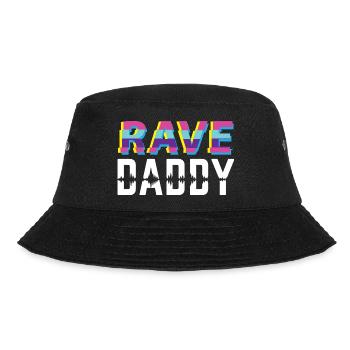Rave Papa Techno Dad - Bucket Hat - Schwarz - Vorne