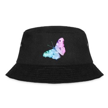 Schmetterlings Wasserfarben Gradient - Bucket Hat - Schwarz - Vorne