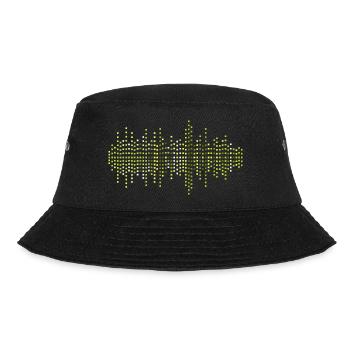 Equalizer Grün Gelb - Bucket Hat - Schwarz - Vorne