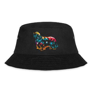 Stolzer Clumber Spaniel Jagdhund - Bucket Hat - Schwarz - Vorne
