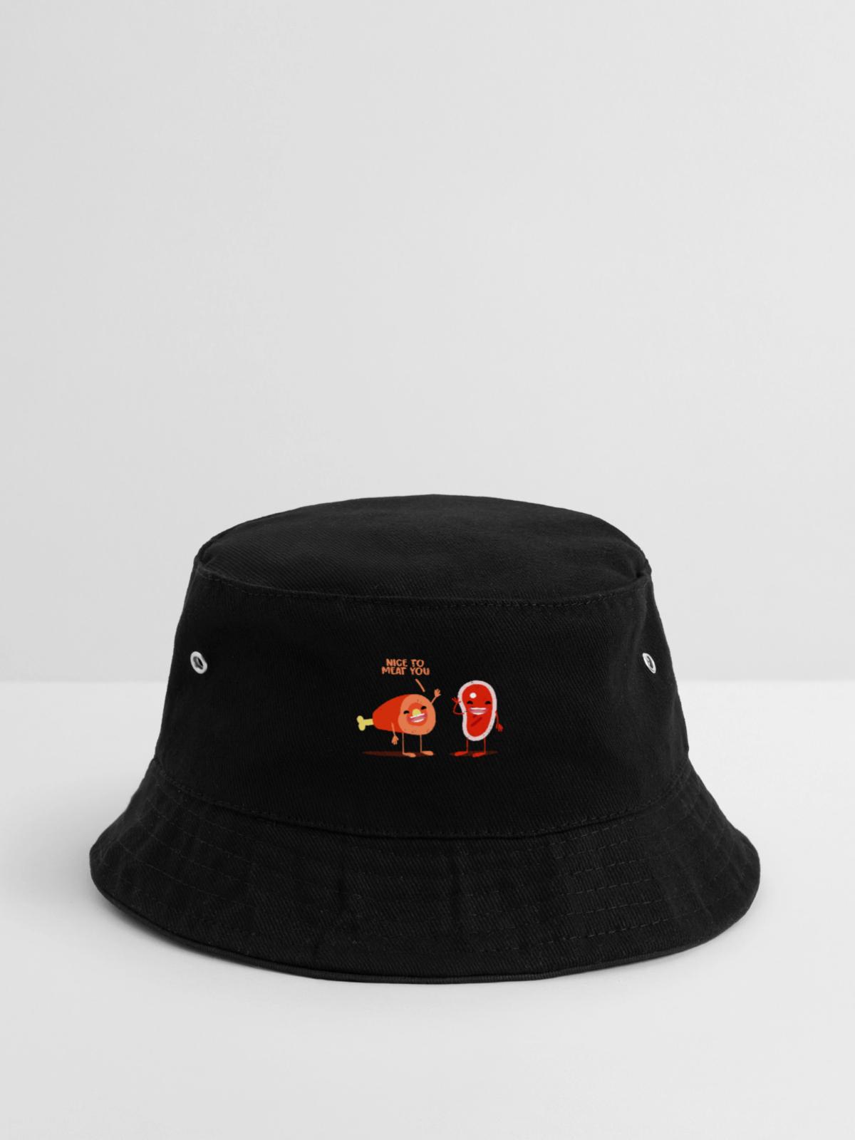 Saftiges Steak Fleischerhandwerk - Bucket Hat - Schwarz - Vorne
