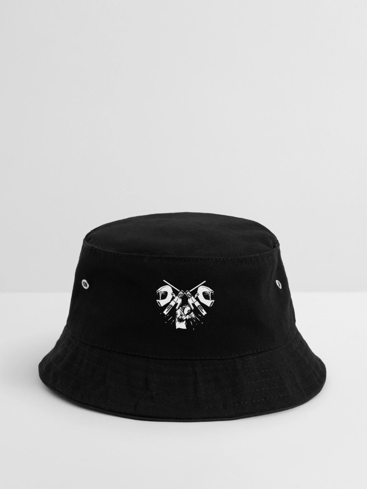 Glühender Schweißer Schutzhelm - Bucket Hat - Schwarz - Vorne