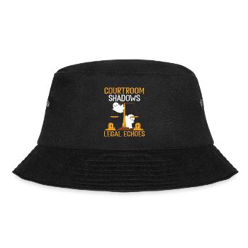 Gerichtssaal Schatten Juristische Echos Anwalt Hal - Bucket Hat - Schwarz - Vorne