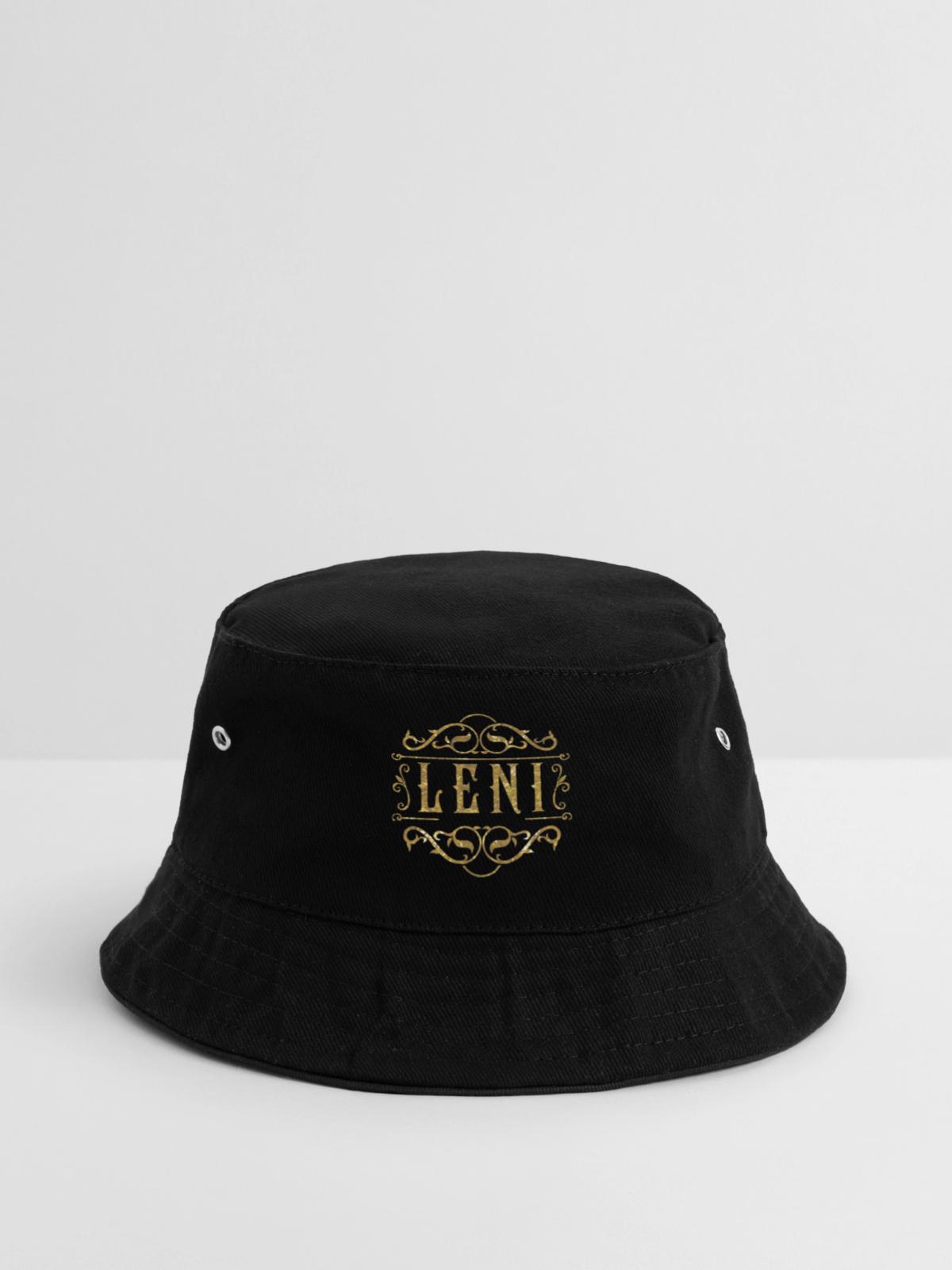 Leni gold - Bucket Hat - Schwarz - Vorne