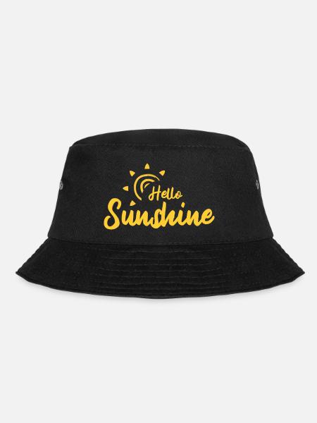 Hello Sunshine - Bucket Hat - Schwarz