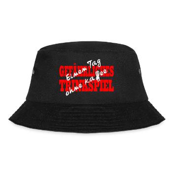 Einen Tag ohne Kaffee - Gefährliches Trinkspiel - Bucket Hat - Schwarz - Vorne
