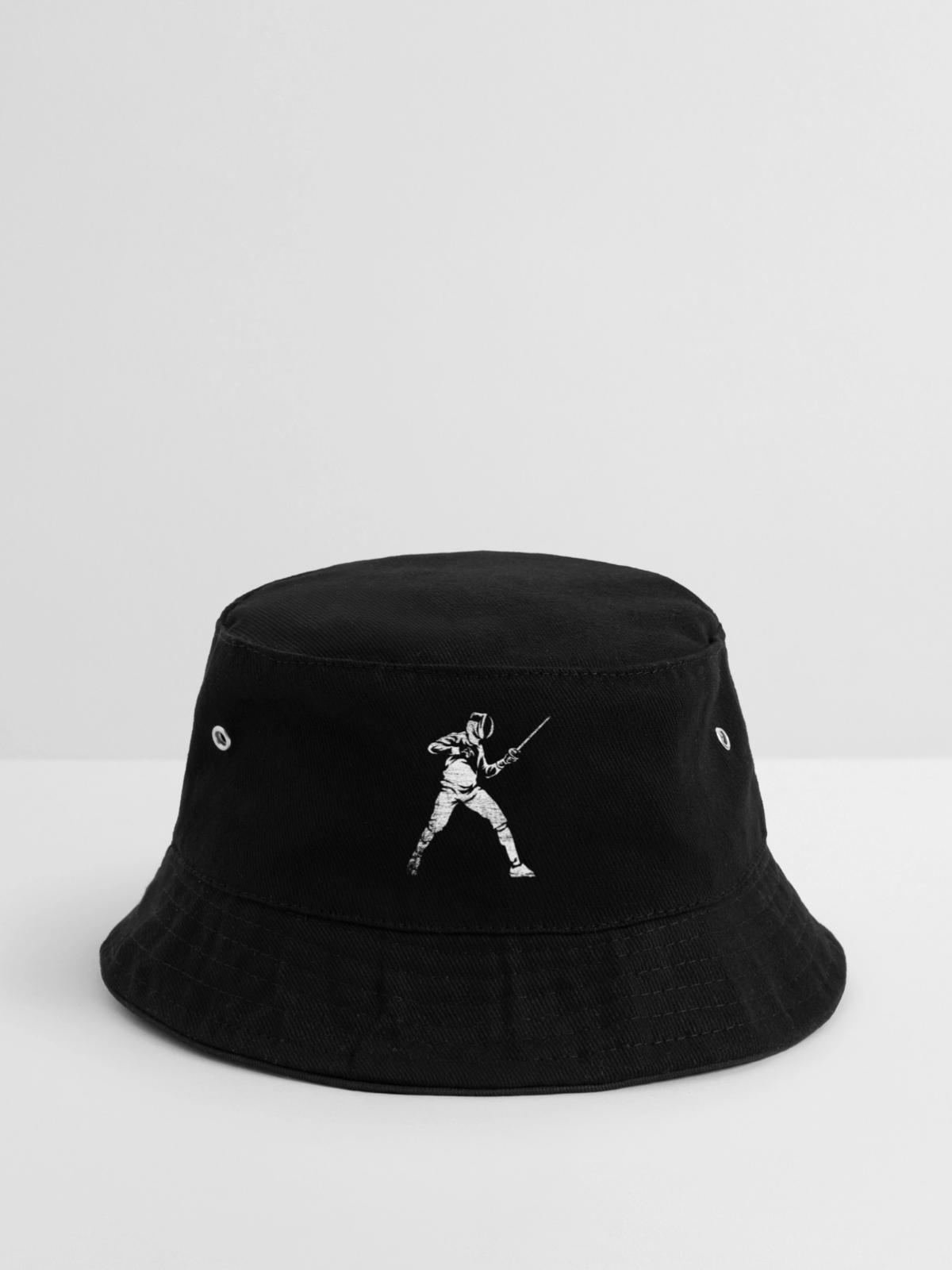 Tapferer Florettfechter Turnierkampf - Bucket Hat - Schwarz - Vorne