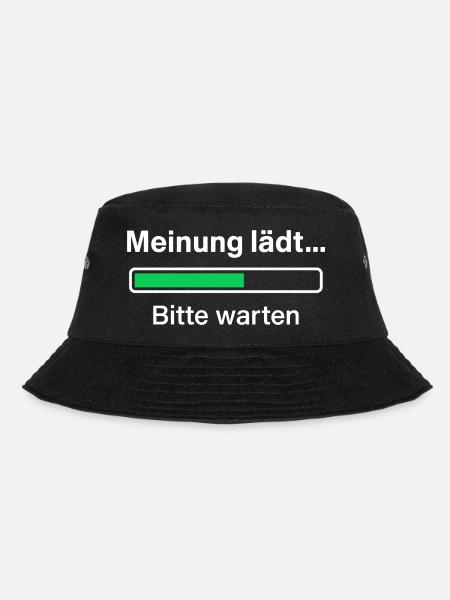 Meinung lädt … Bitte warten – Sarkastisches Shirt - Bucket Hat - Schwarz