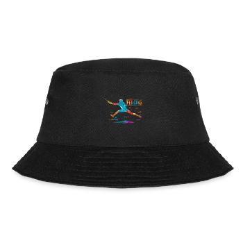 Blitzschneller Fechter Florettduell - Bucket Hat - Schwarz - Vorne