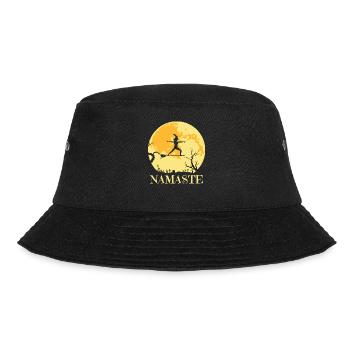 Namaste Hexe Besen Joga - Bucket Hat - Schwarz - Vorne