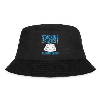 Stackin Plates Gettin Dates Gewichtheben Fitness - Bucket Hat - Schwarz - Vorne
