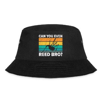 Kannst du überhaupt blasen, Bruder? Instrument Mus - Bucket Hat - Schwarz - Vorne
