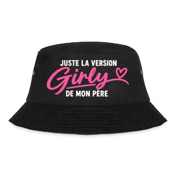 Mädchenhafte Version meines Vaters - Bucket Hat - Schwarz - Vorne